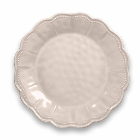 TARHONG Saville Scallop Blush Dinner Plate Heavy Mold, Set of 6 - Pearl PIS1109SDPB